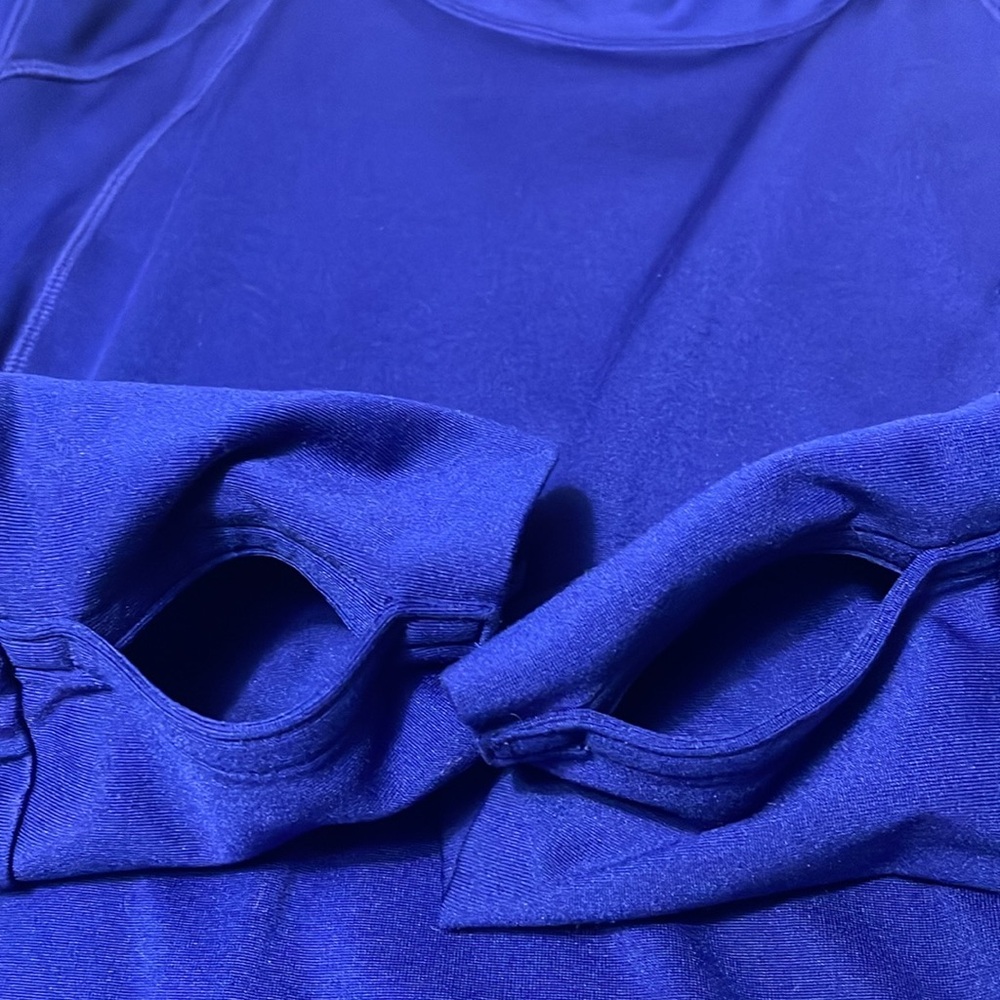 Athleta Plush Tech Hoodie 3.0 SAPPHIRE BLUE #721643 Size Medium Tall MT - Picture 7 of 14